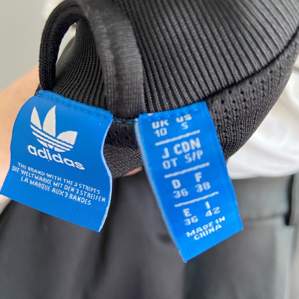 Adidas S Black Three Stripe Full Zip Athletic Sports Active Jacket Pockets - Picture 5 of 6